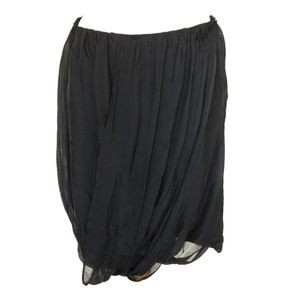 Gucci Skirt Tom Ford Black Silk Draped Skirt 2002 Collection Vintage HTF
